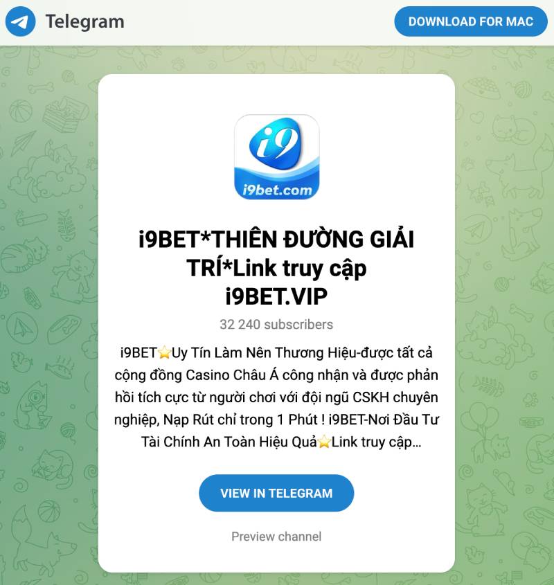Gửi yêu cầu qua Telegram chính thức