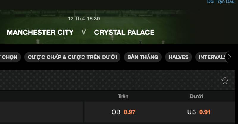 Kèo tài xỉu (Over/Under)